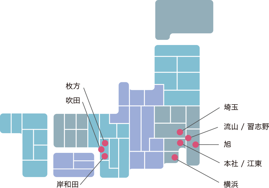 支店MAP - 日本地図